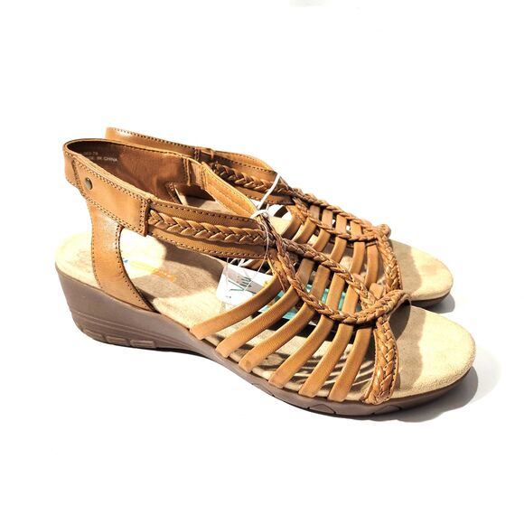 Yuu Heidi Womens Brown Wedge Sandals Sz 7.5 M - Picture 1 of 10